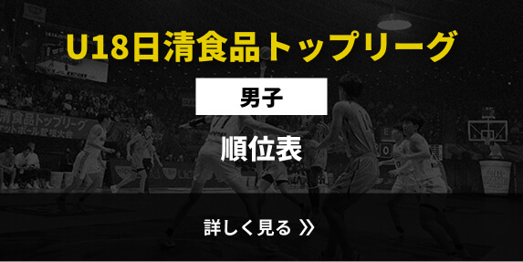 U18日清食品トップリーグ男子 順位表リンク